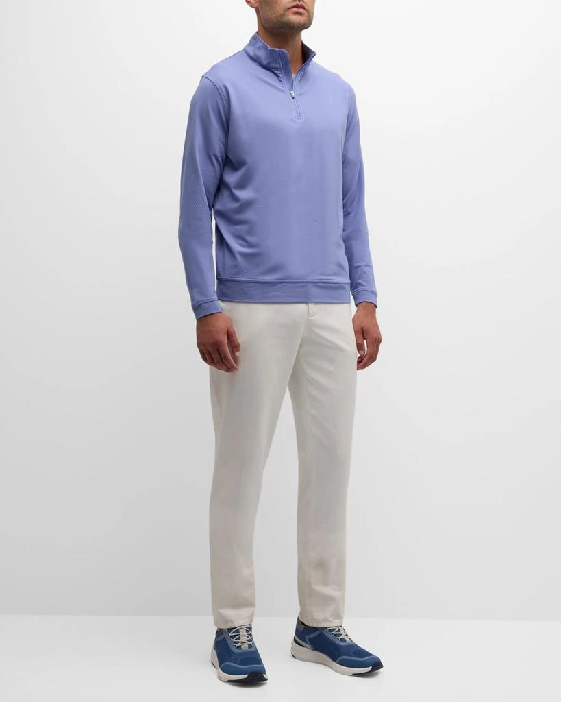 Peter Millar Men's Perth Crosshatch Quarter-Zip Performance Top 2