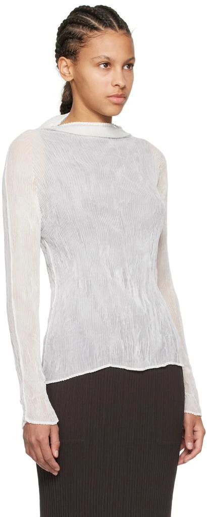 Issey Miyake White Twist Turtleneck 2