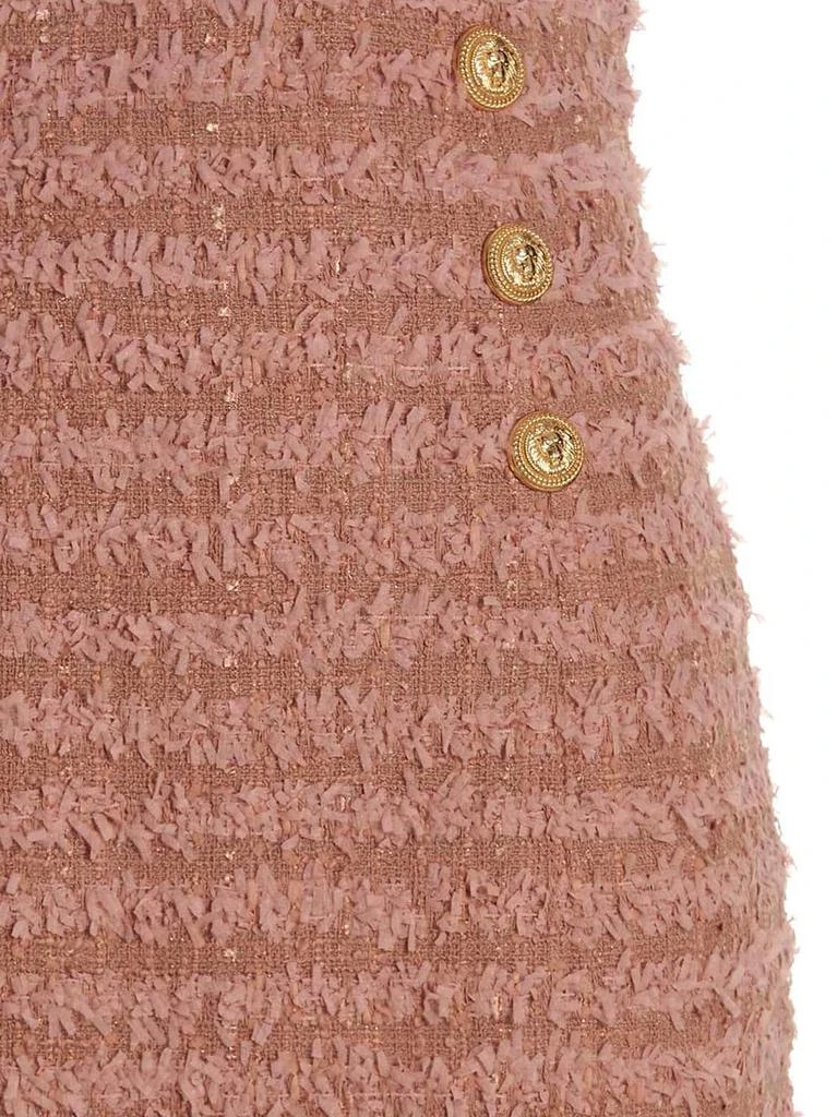 Balmain Balmain Button Embellished Tweed Pencil Skirt 3