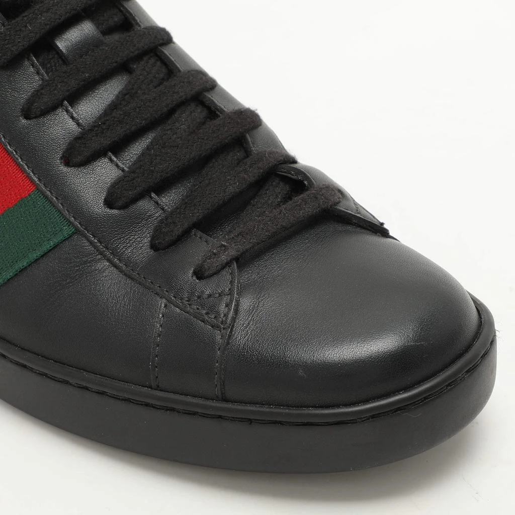 Gucci Gucci Black Leather Stripe Ace High Top Sneakers Size 39 7