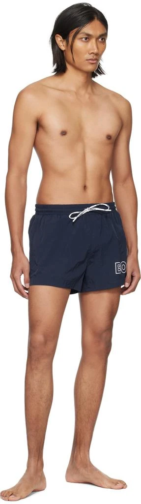Hugo Boss Navy Outline Swim Shorts 4