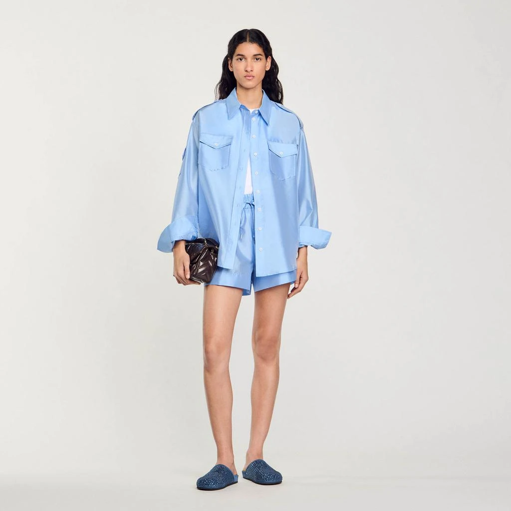 Sandro Loose-fit satin shirt 1