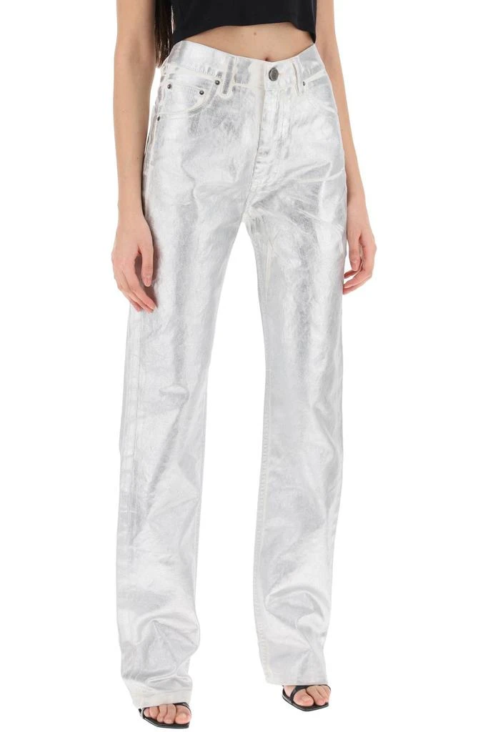 ROTATE Birger Christensen Denim Coated Pants With Seven 2