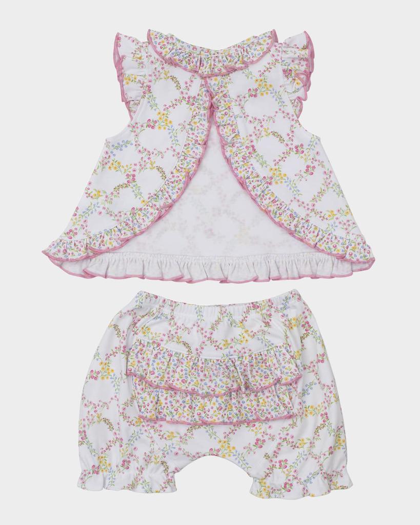 Kissy Kissy Girl's Garden Trellis Sunsuit Set Mix, Size 0M-9M