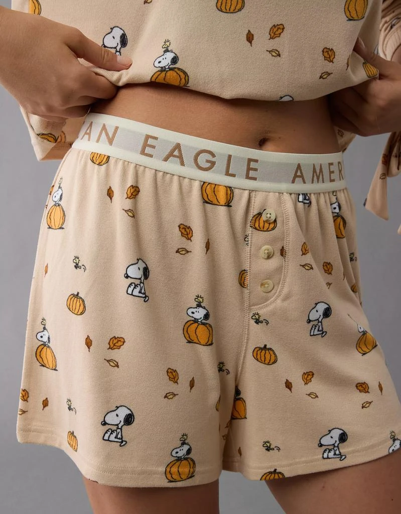 AE AE Snoopy Fall Pumpkin Plush PJ Set 3