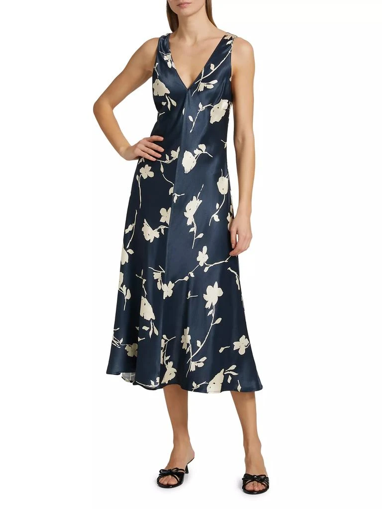 Rails Camellia Floral Satin Midi-Dress 3