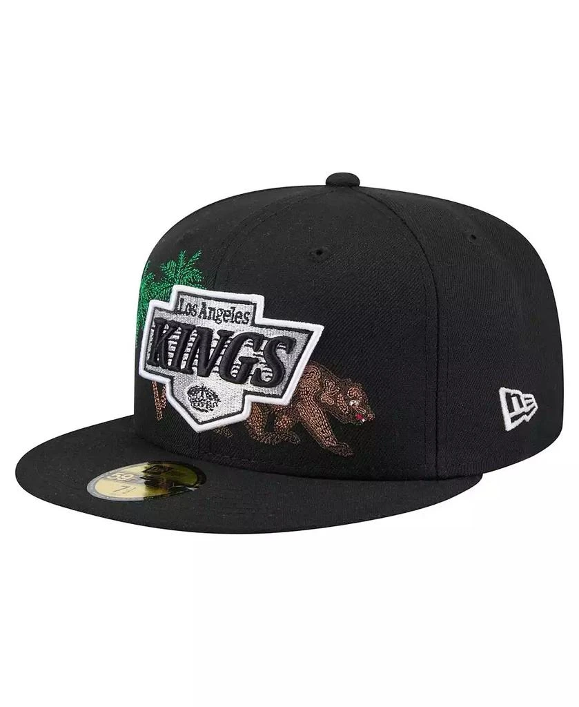 New Era Men's Black Los Angeles Kings State Stitch 59FIFTY Fitted Hat 1