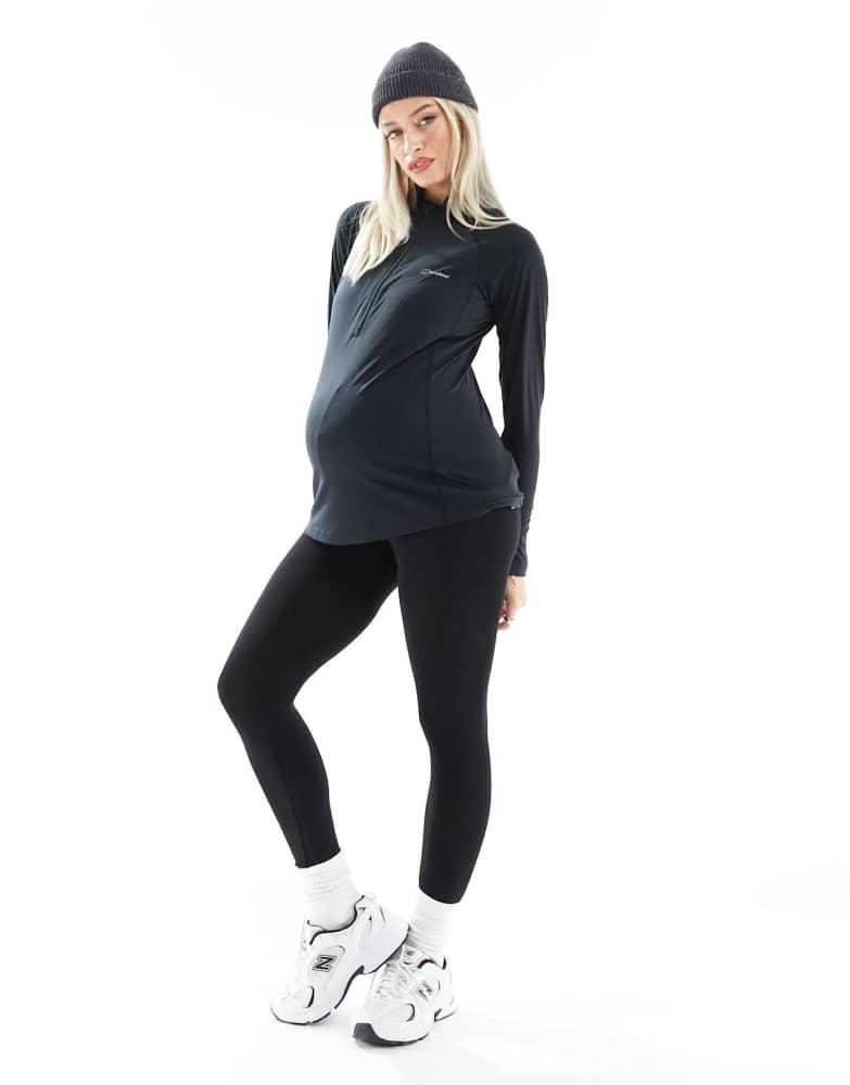 Berghaus Berghaus Maternity 24/7 half-zip long sleeve tech top in black