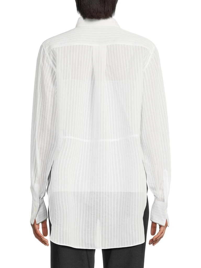 Brunello Cucinelli Striped Cotton-Silk Shirt 3