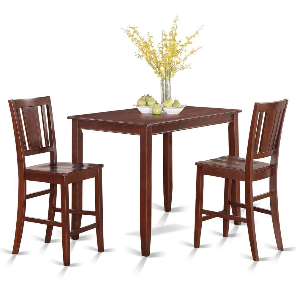East West Furniture 3  Pc  Counter  height  Table  set-counter  height  Table  and  2  counter  height  Chairs