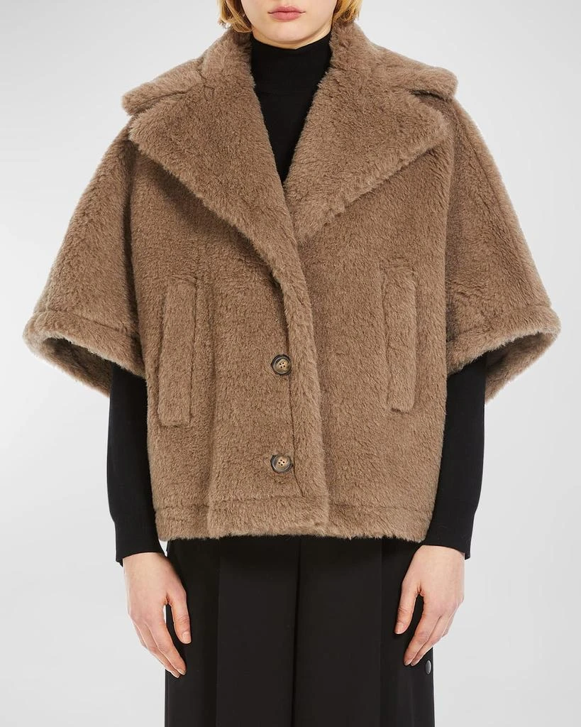 Max Mara Aleggio Fuzzy Wool Cape 1