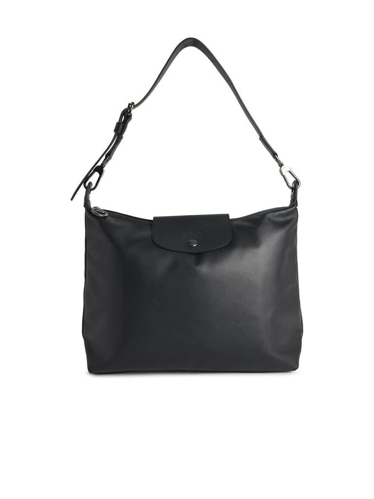 Longchamp Longchamp 'M Le Pliage Xtra' Black Leather Hobo Bag 1