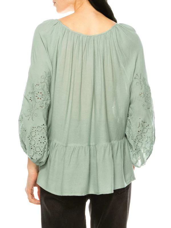 A Collective Story Eyelet Peplum Top 2