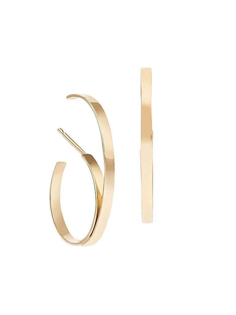 LANA 14K Yellow Gold Upward Hooked Cuff Hoops 1
