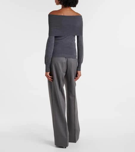 Stella McCartney Off-shoulder virgin wool top 3