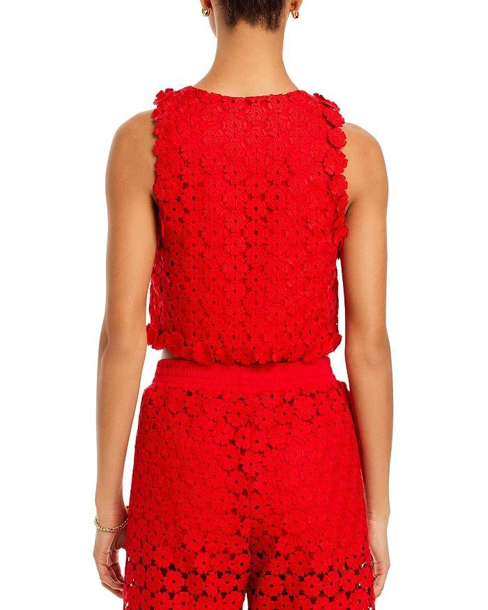 Waimari Christie Floral Eyelet Lace Cropped Vest 3