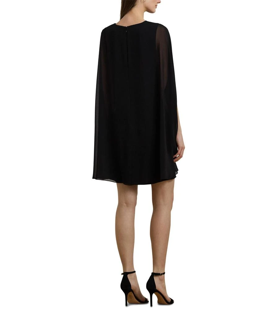 Ralph Lauren Cape Georgette Cocktail Dress 2