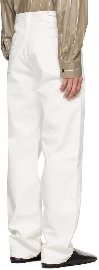 Dries Van Noten White Waxed Jeans 3
