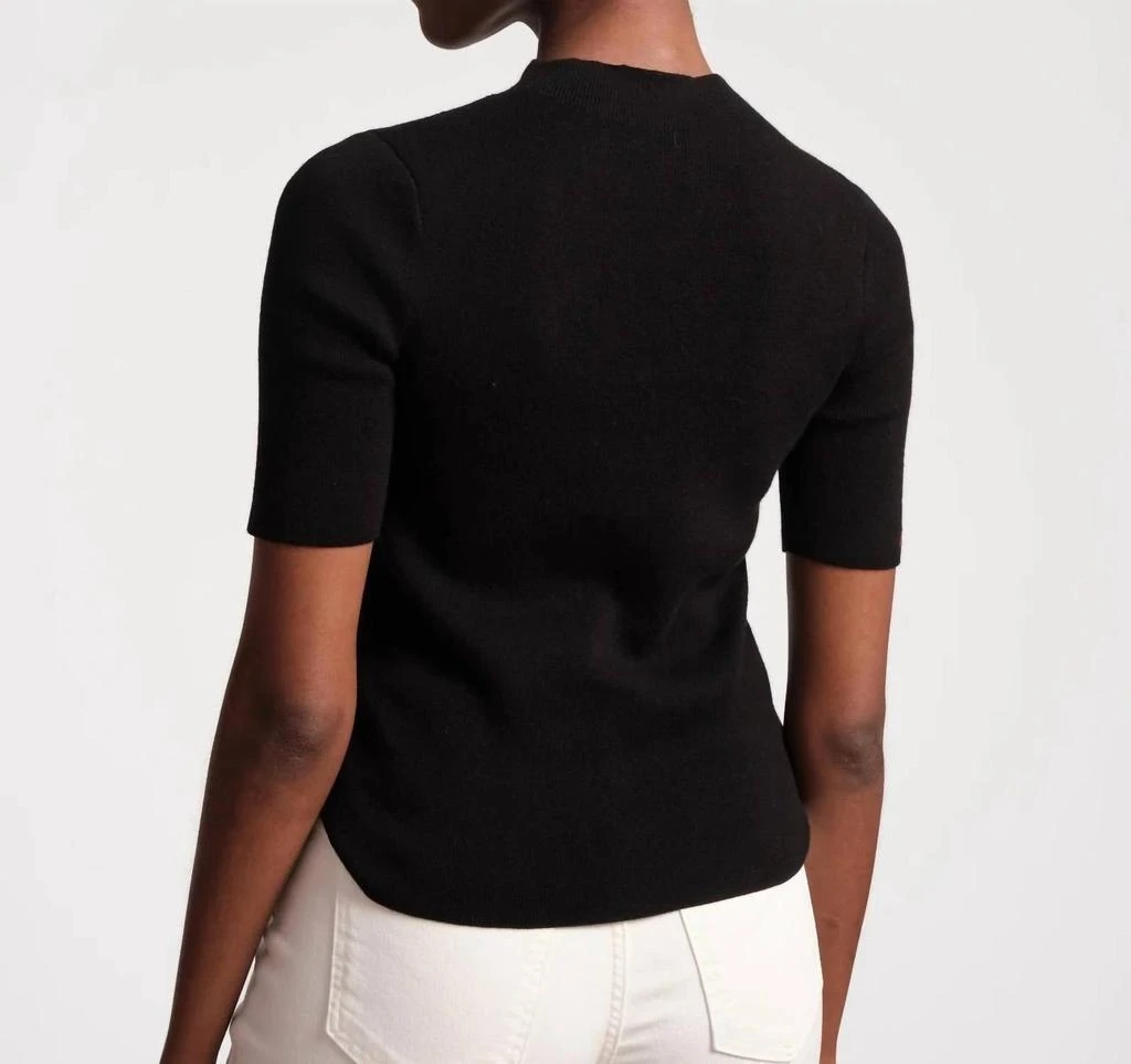 Frances Valentine Frances Valentine - Marie Knit Mock Neck 3/4 Sleeve Sweater Top 4