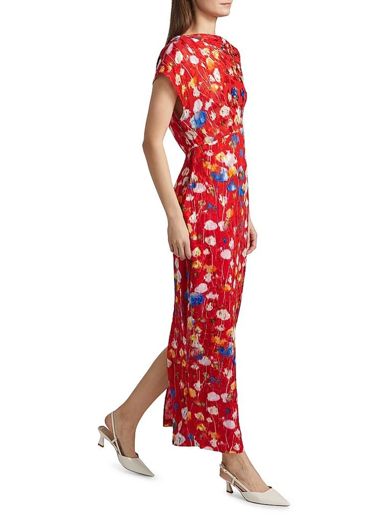 LELA ROSE Draped Sheath Maxi Dress 4