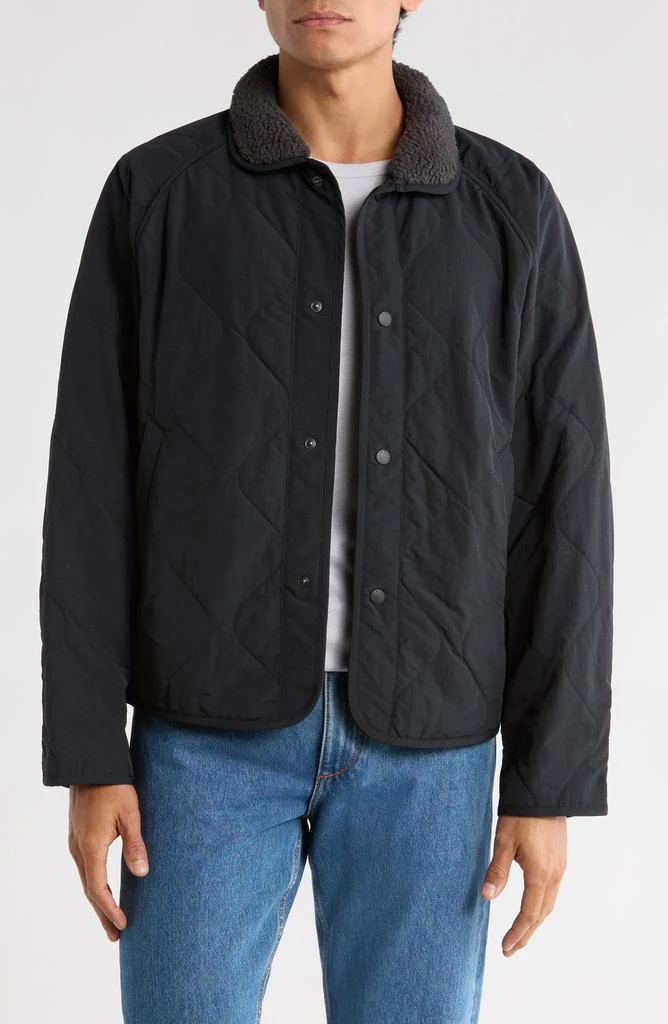 Rag 
Bone Bolton Faux Shearling Collar Quilted Liner Coat