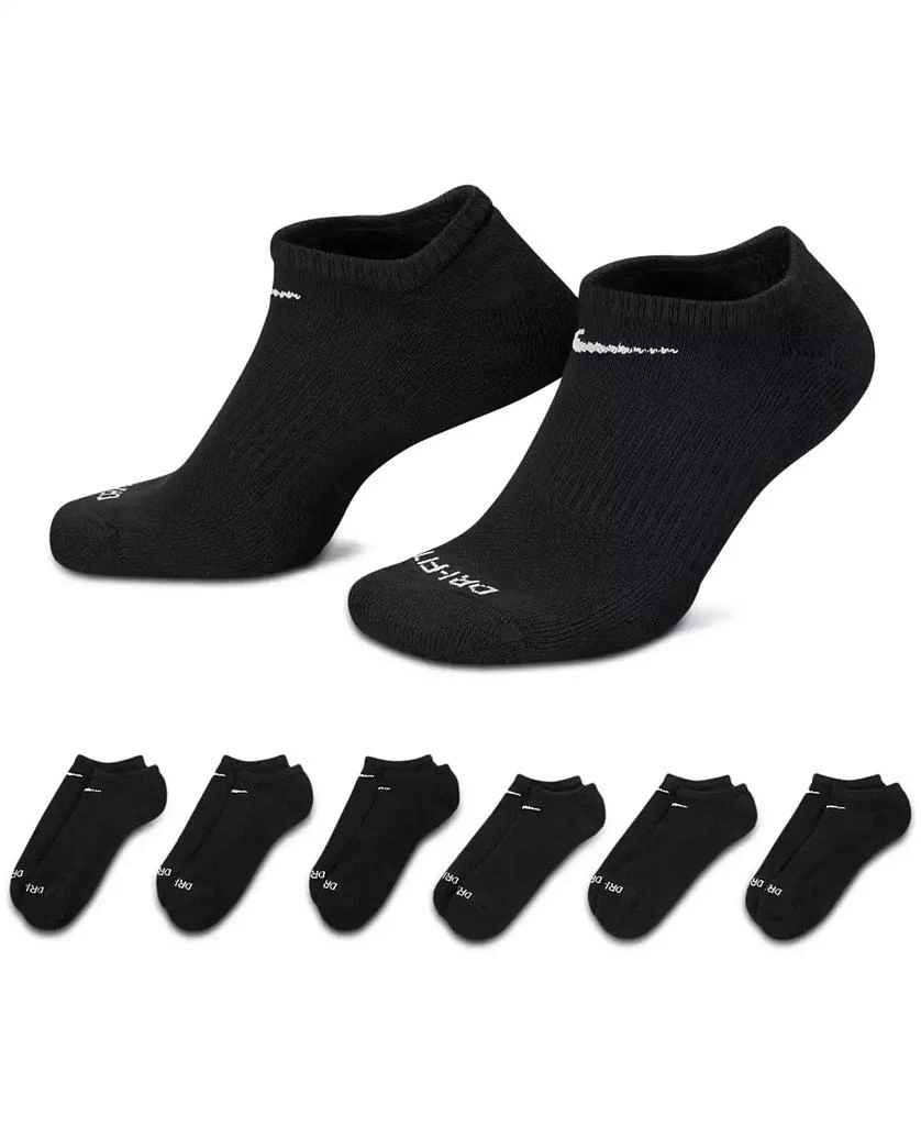 NIKE Unisex Everyday Plus Cushioned Training No-Show Socks 6 Pairs 3