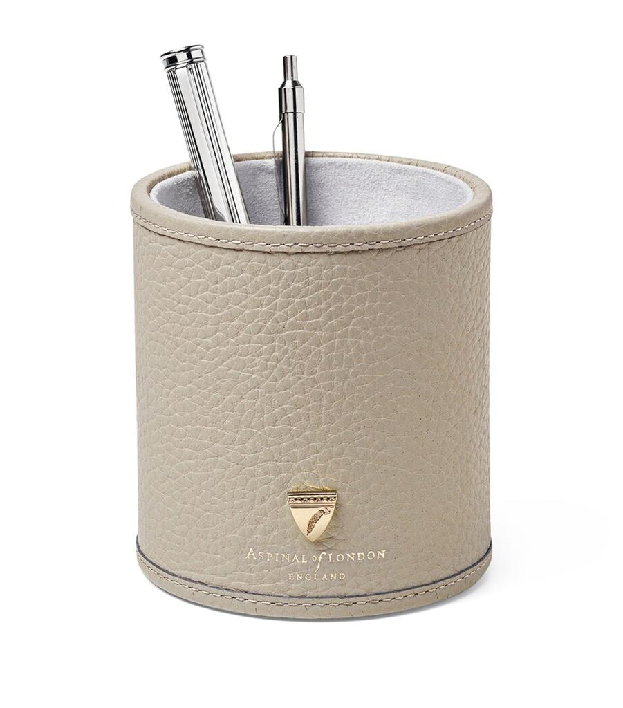 Aspinal of London Leather Round Pen Pot