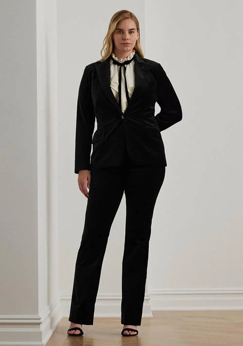 Ralph Lauren Ralph Lauren Plus Size High Rise Stretch Velvet Boot Trousers 4