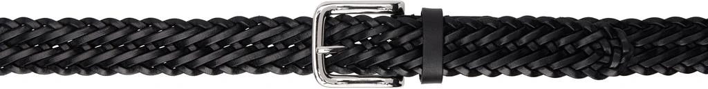 Andersons Black Narrow Woven Leather Casual Belt 1
