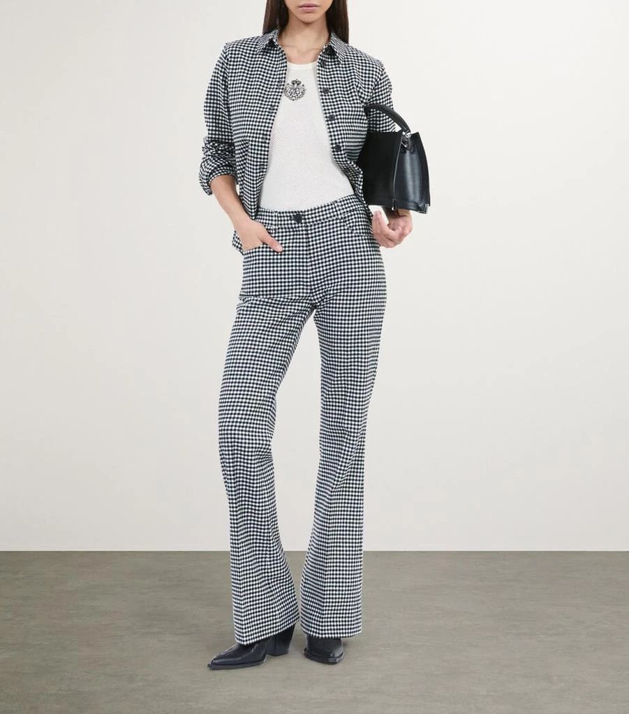 The Kooples Vichy Check Flared Trousers 2