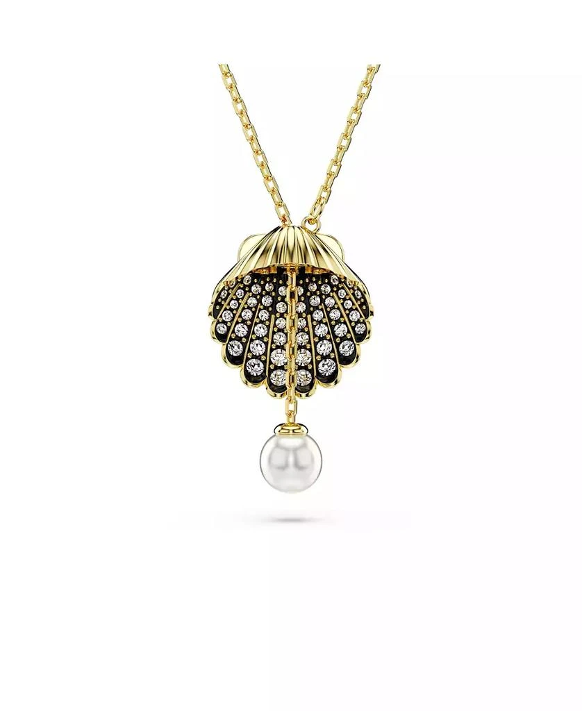 Swarovski Crystal Swarovski Imitation Pearl, Shell, White, Gold-Tone Idyllia Y Pendant Necklace 1