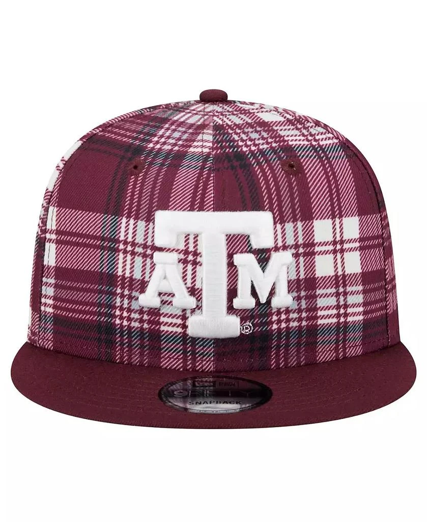 New Era Men's Maroon Texas A&M Aggies Plaid 9FIFTY Snapback Hat 2