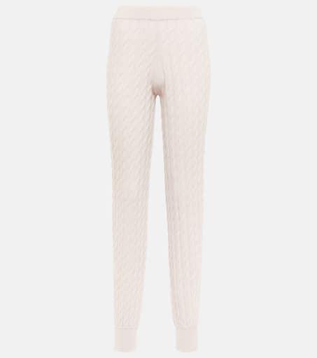 Jardin des Orangers Cable-knit cashmere pants