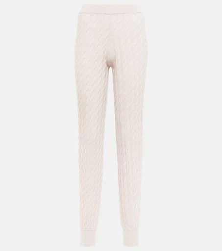 Jardin des Orangers Cable-knit cashmere pants 1