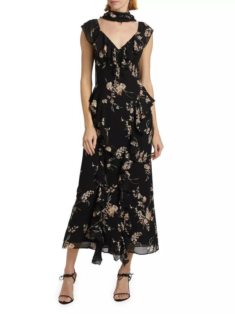Reformation Silvana Floral Georgette Dress 3