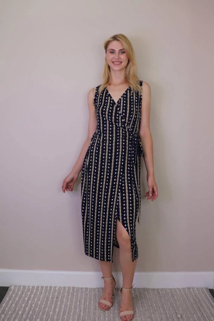 Papillon Papillon - Floral Stripe Wrap Dress 3