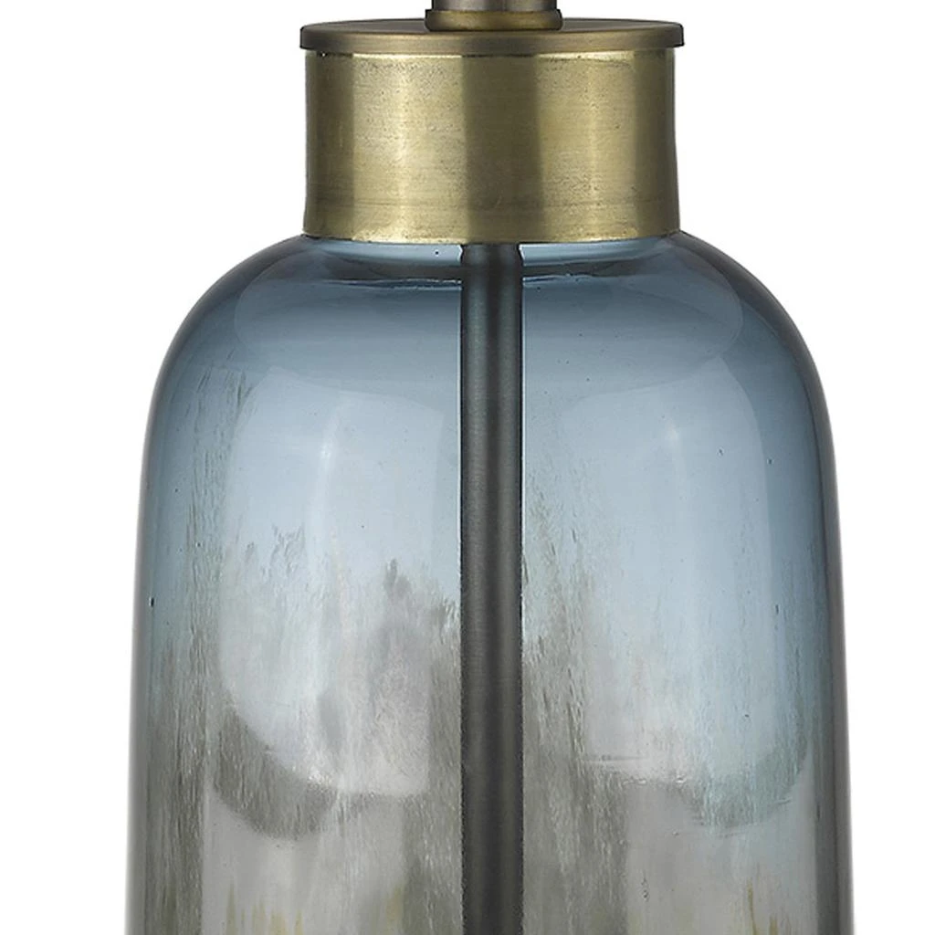 Hivvago 31" Brass Metal Table Lamp With White Empire Shade 4