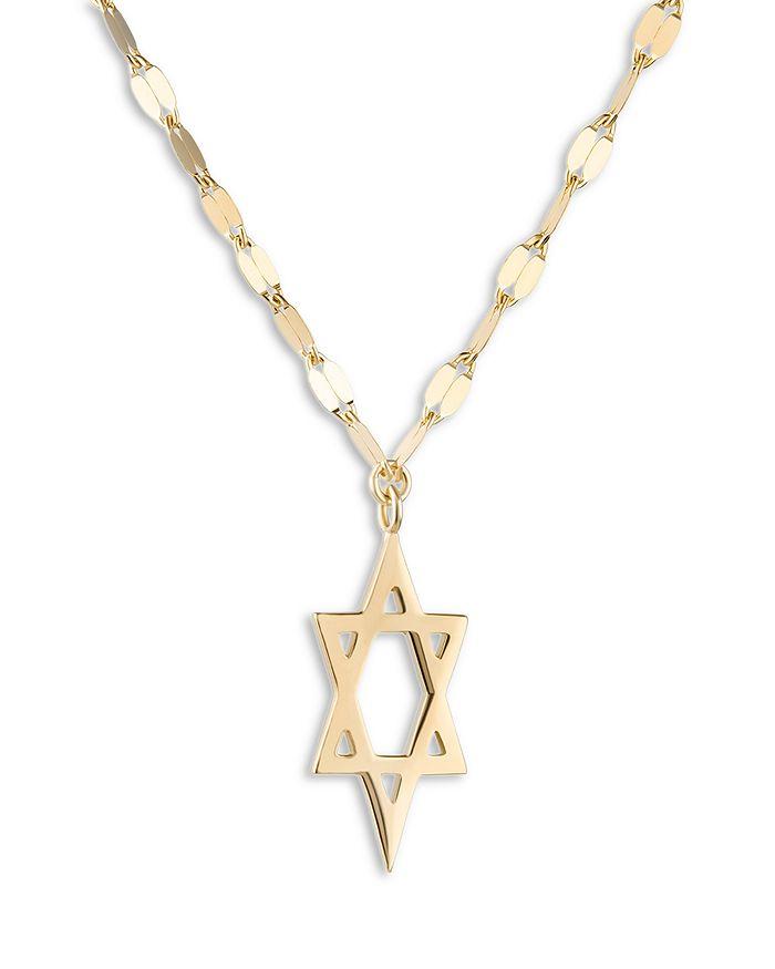 LANA Jewelry Star of David Pendant Necklace in 14K Yellow Gold