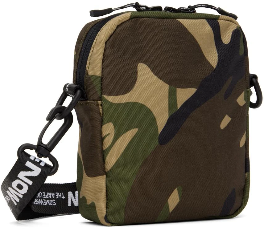 AAPE by A Bathing Ape Green Moonface Patch Camo Crossbody Bag 3