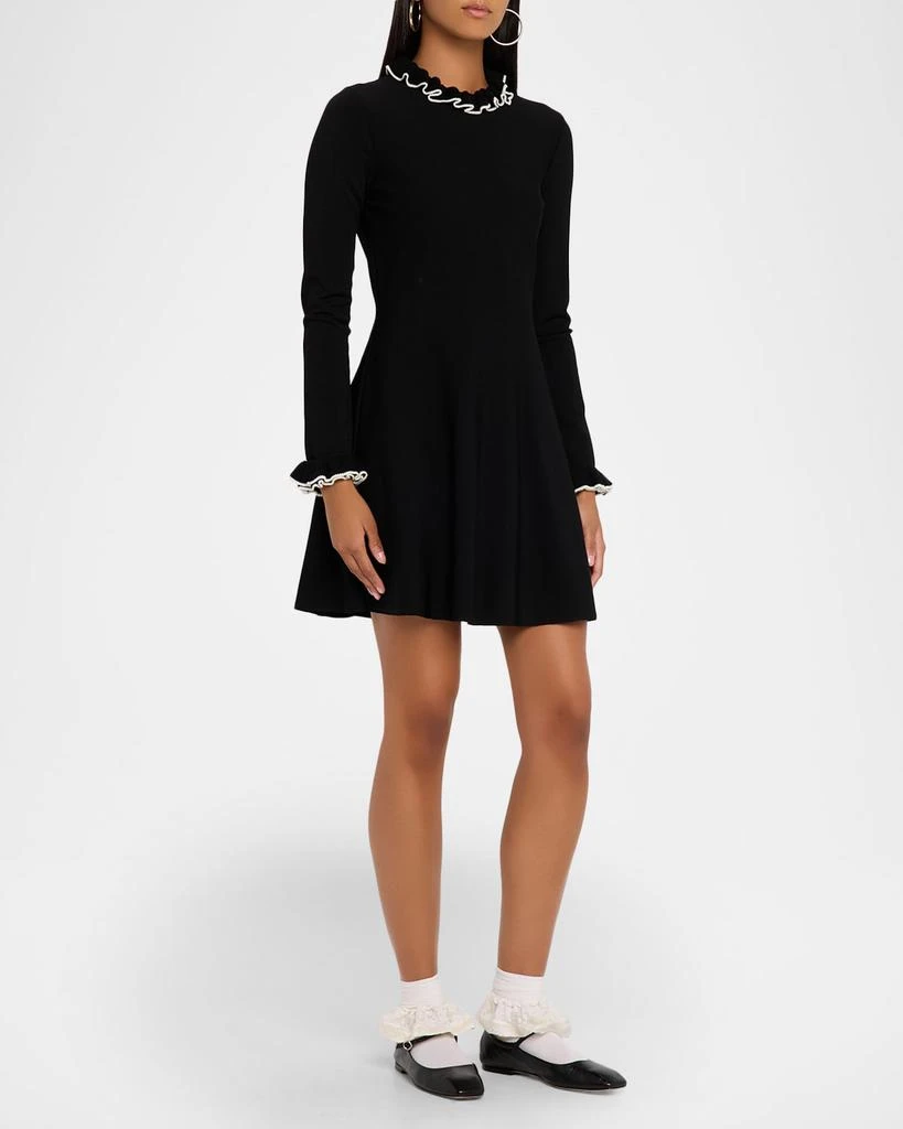 Valentino Knitted Dress Woman Black/ivory S