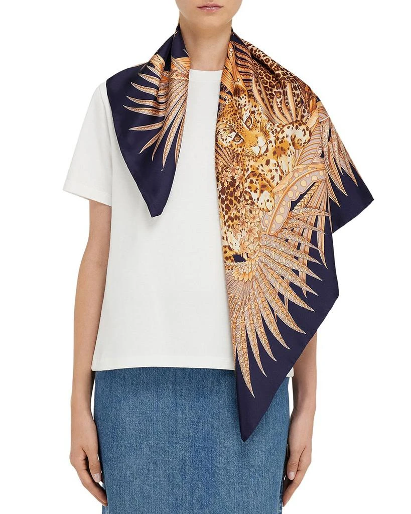 Salvatore Ferragamo Leopard Print Silk Scarf 2