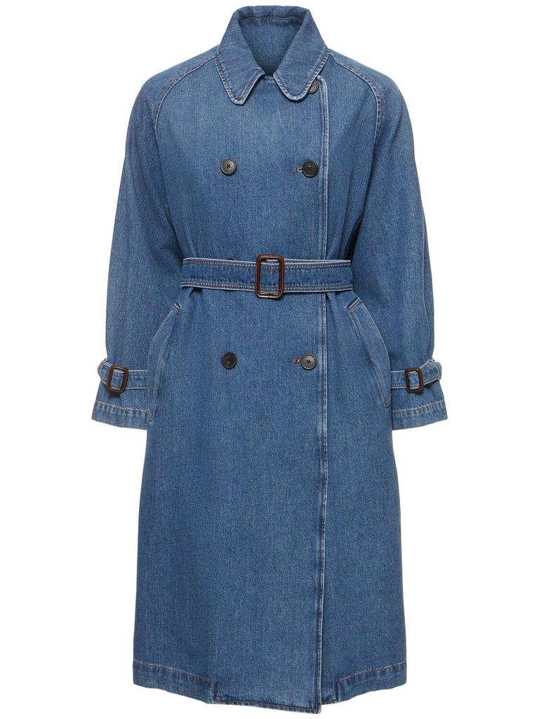 WEEKEND MAX MARA Blasy Belted Denim Trench Coat