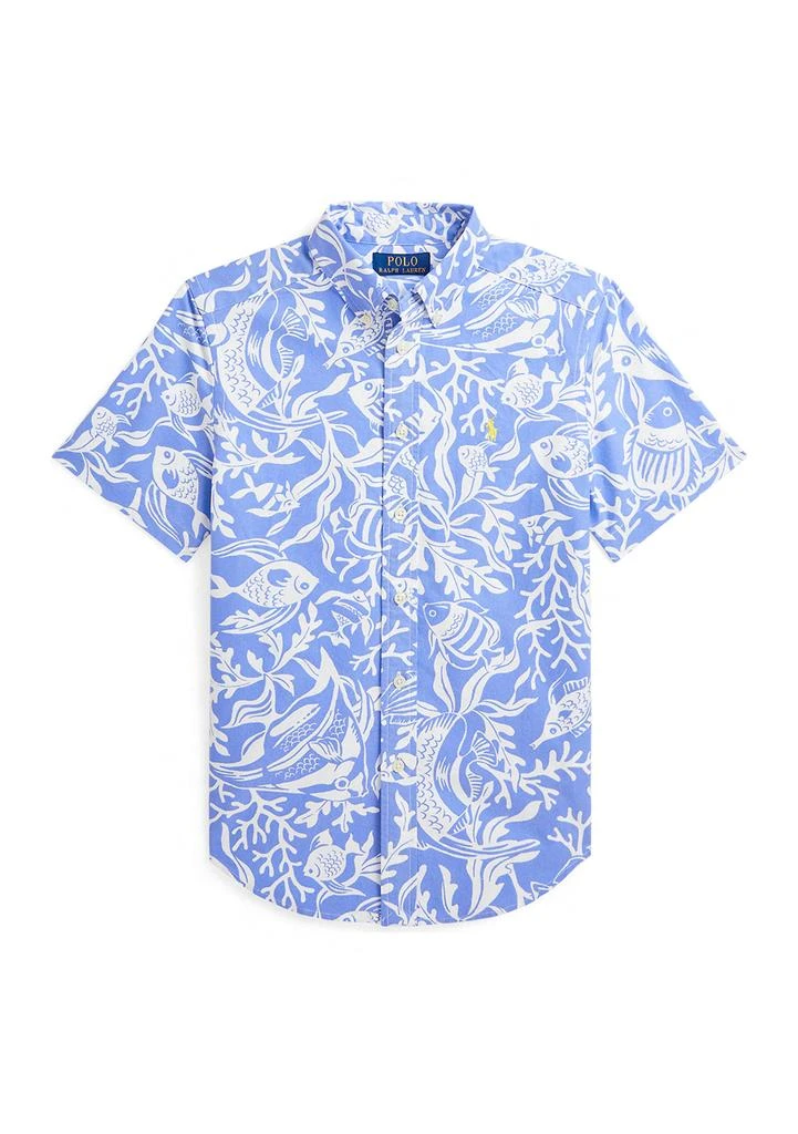 Ralph Lauren Boys 8-20 Sea Printed Cotton Short Sleeve Shirt