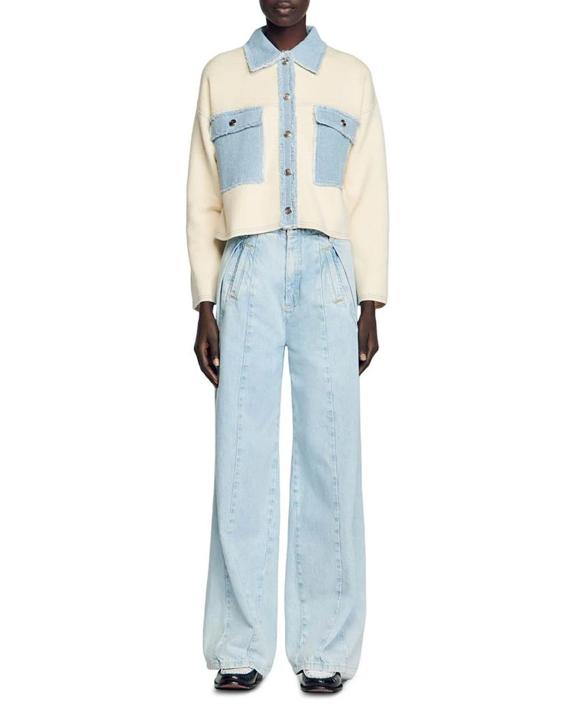 Sandro Dolly Cropped Coatigan 6