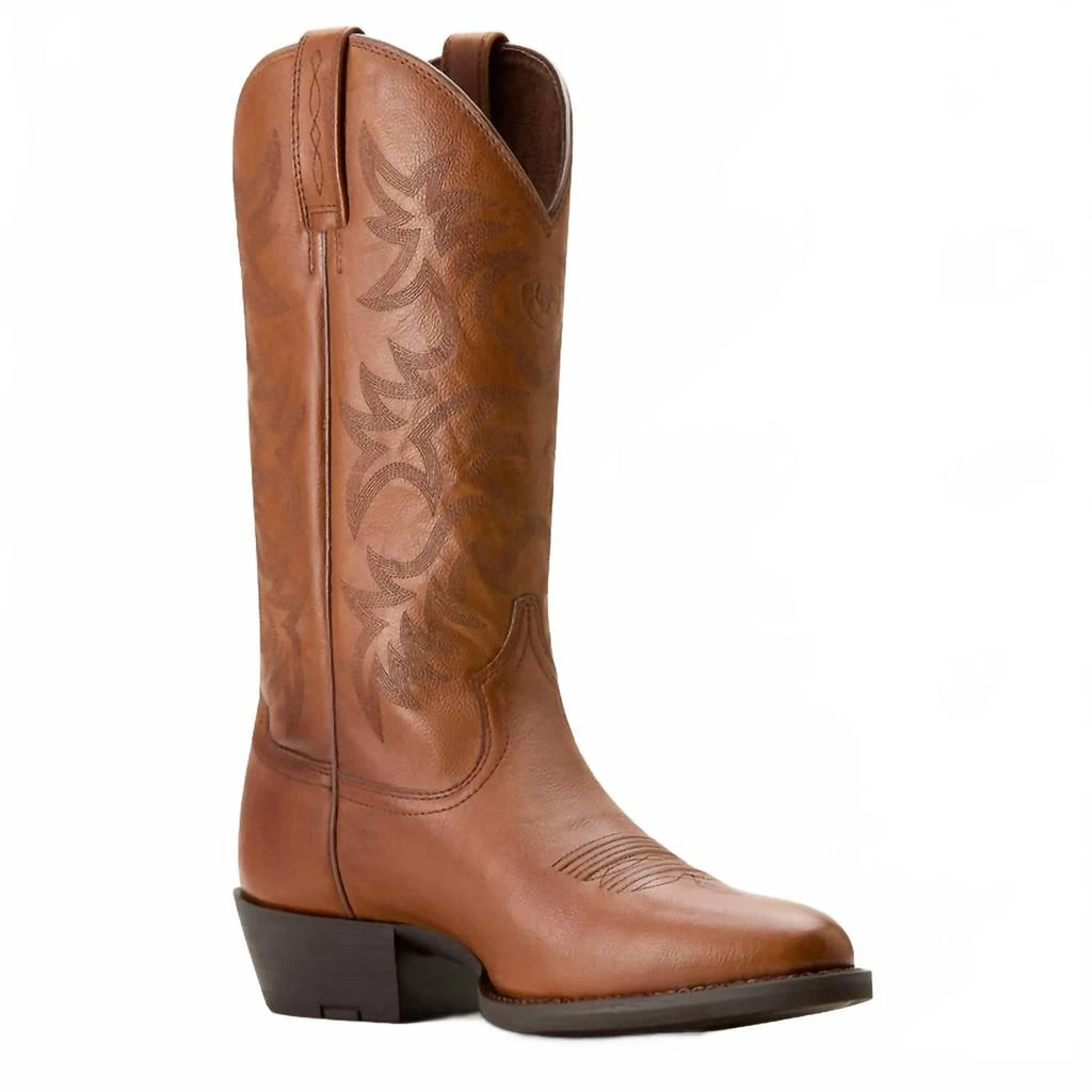 Ariat Men's Heritage R Toe Western Boot In Cognac 2