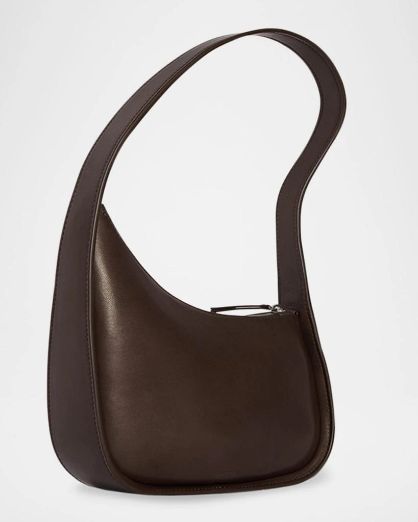 The Row Half Moon Shoulder Bag in Silk Leather 2