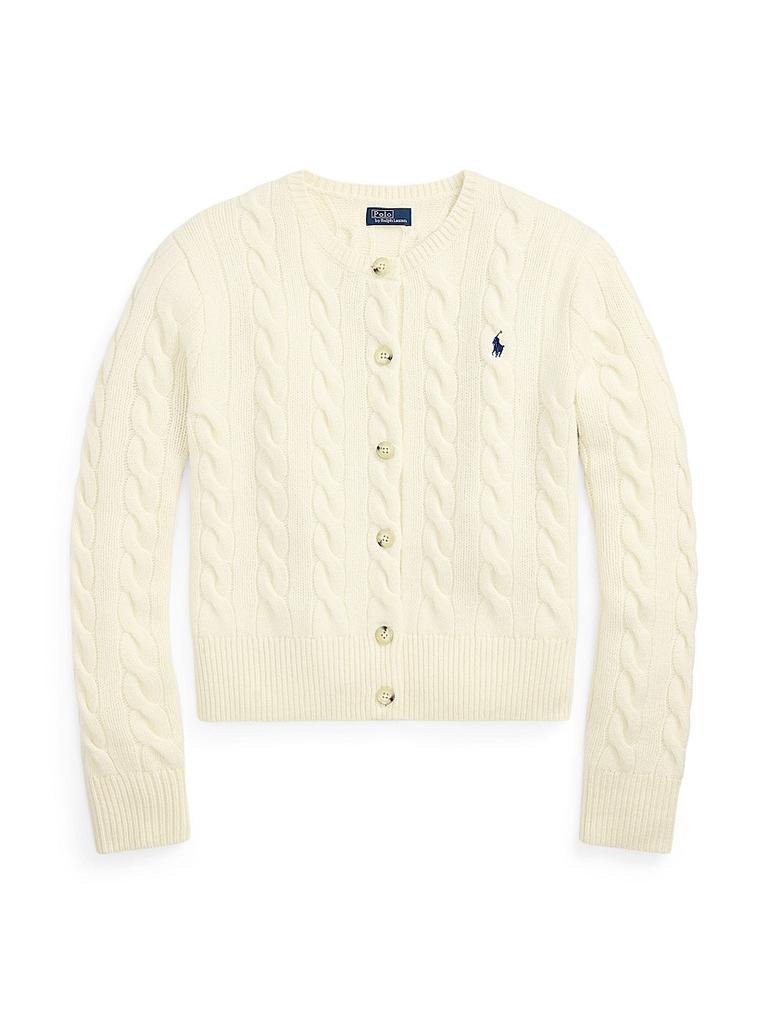 Ralph Lauren Cable-Knit Wool-Cashmere Cardigan