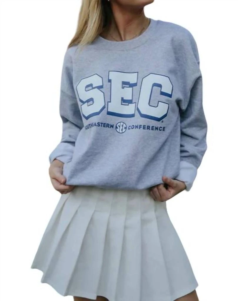CHARLIE SOUTHERN Sec Logo Retro Sweatshirt In Grey 1
