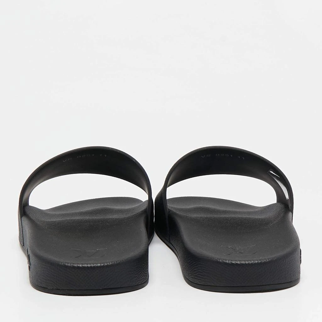 Louis Vuitton Louis Vuitton Black/Grey Rubber Graphite Waterfront Flat Slides Size 45 5