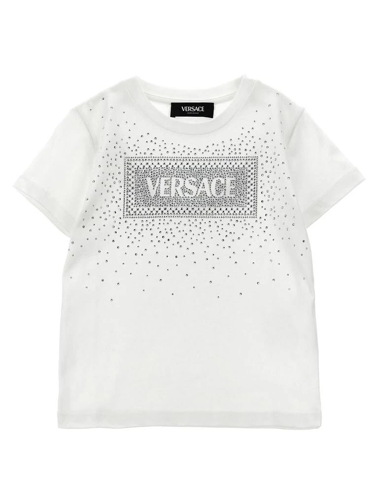 Versace Versace Kids Rhinestone Logo T-Shirt 1